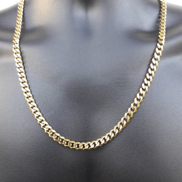 Men's 7mm Cut Curb Chain - Picture 3 of 7